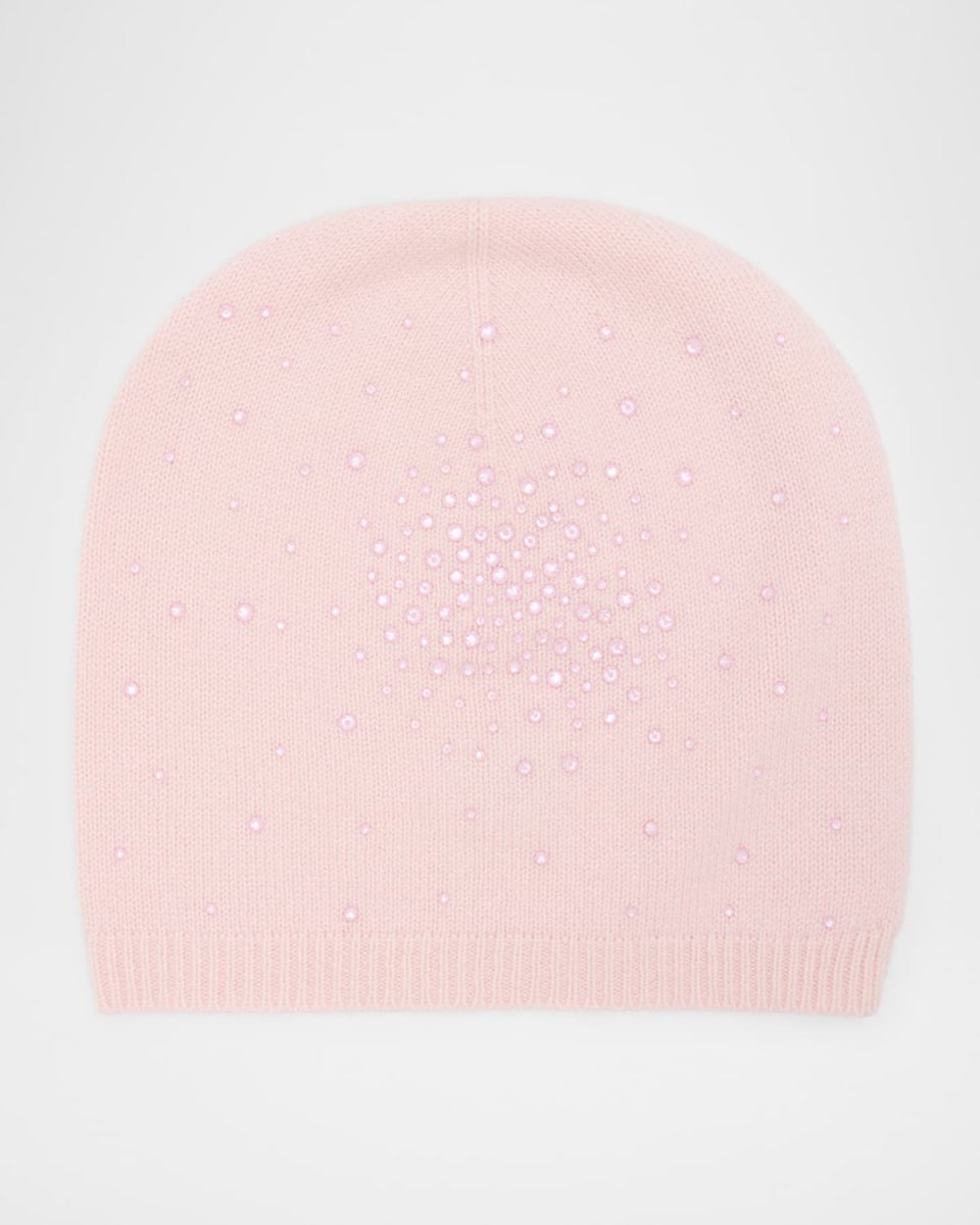 Crystal-Embroidered Cashmere Beanie